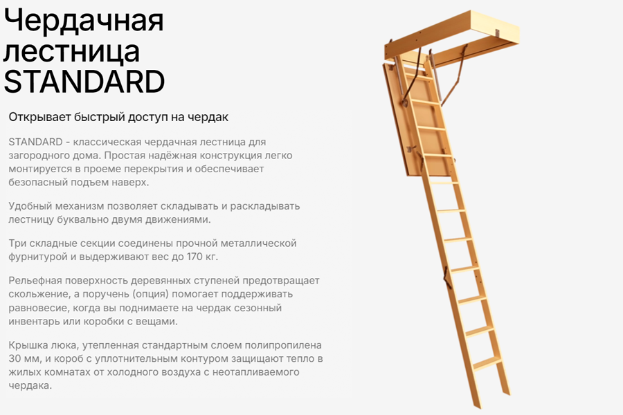 Чердачная лестница Standard