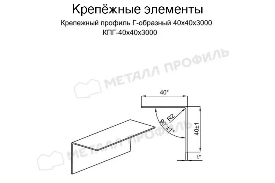 Крепежный профиль Г–образный